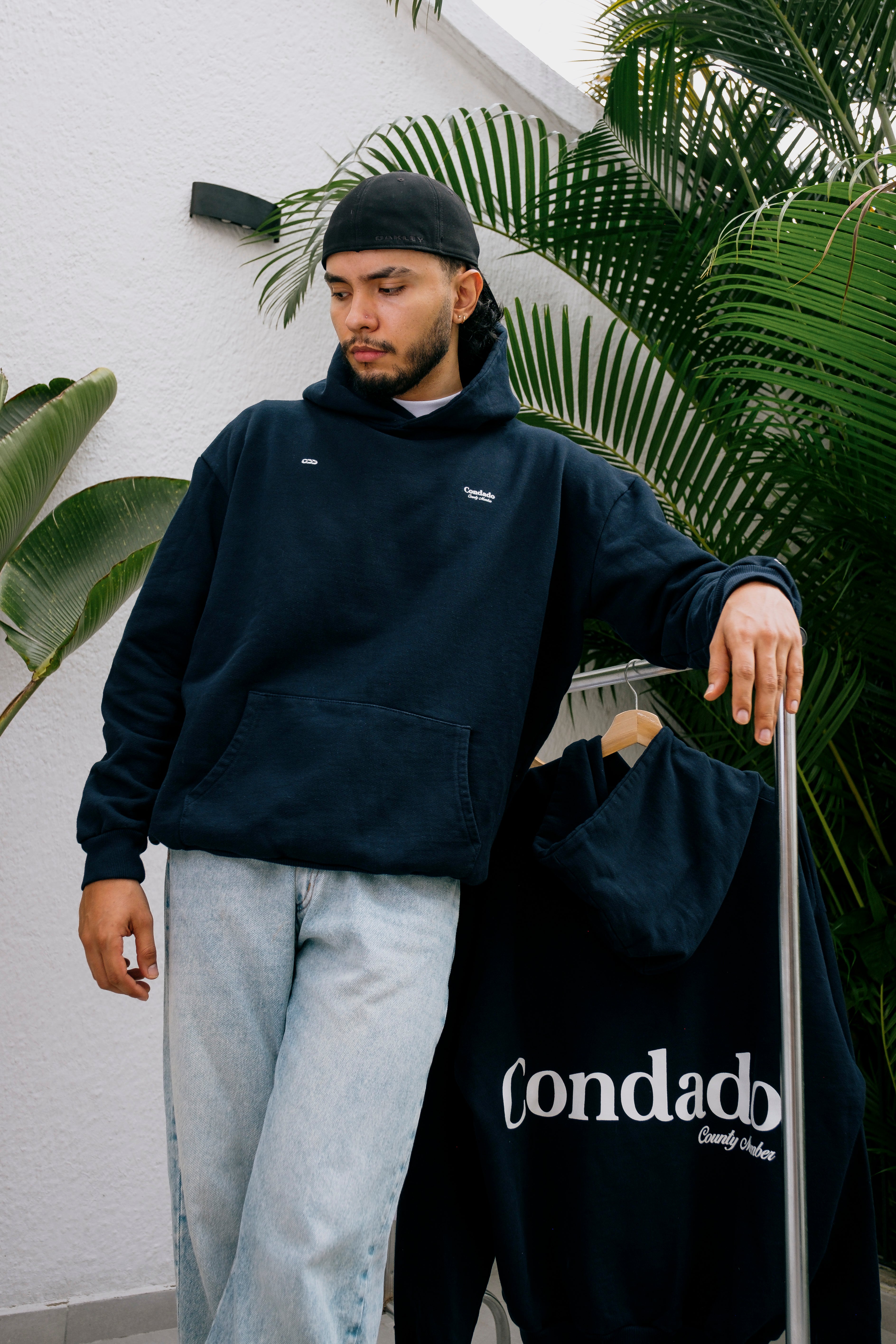 Hoodie boxy fit azul navy