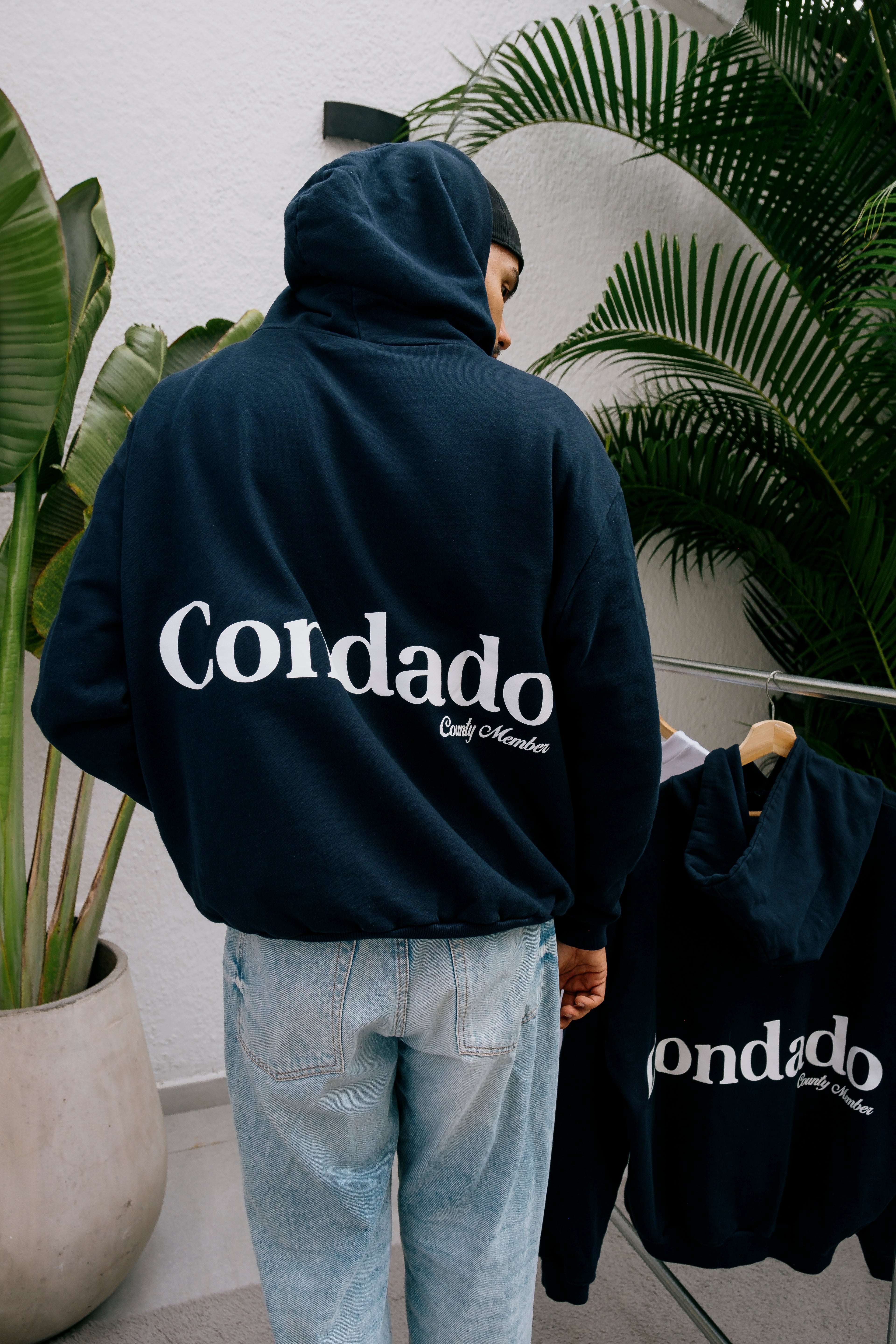 Hoodie boxy fit azul navy