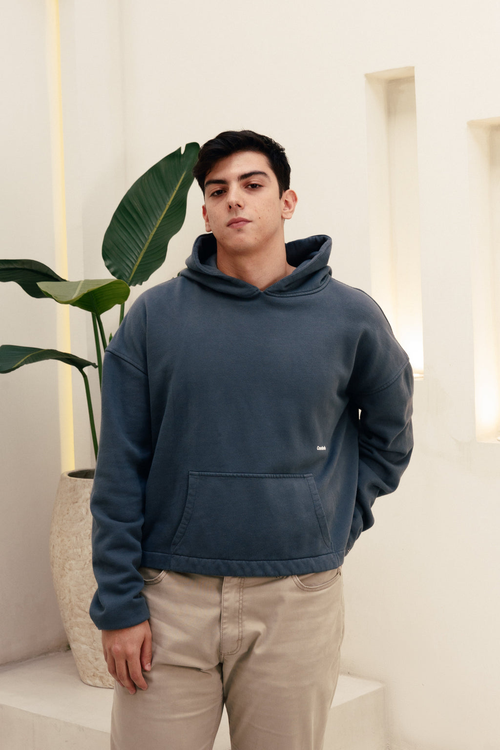 Crop Hoodie Storm | Blue