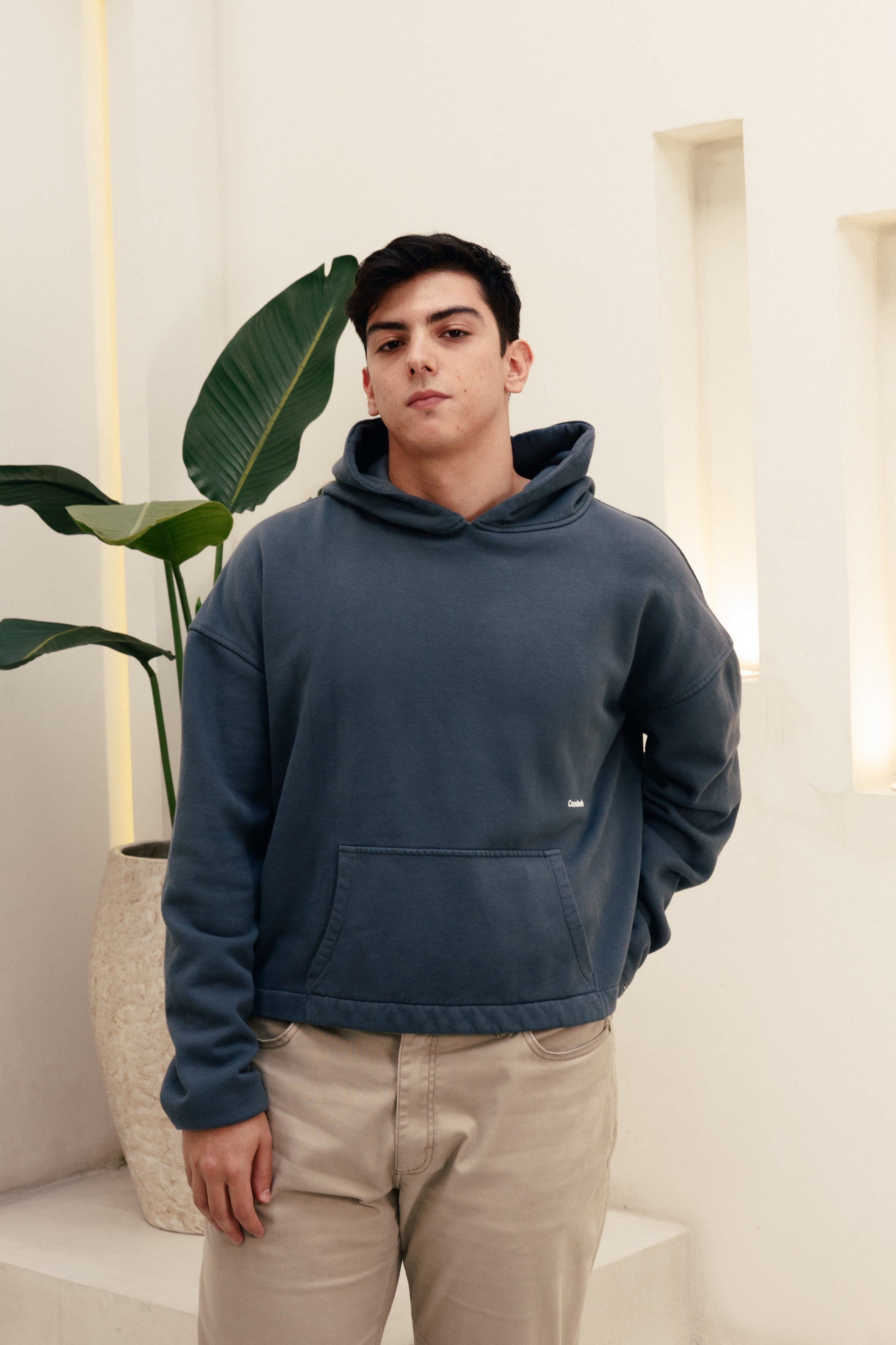 Crop Hoodie Storm | Blue
