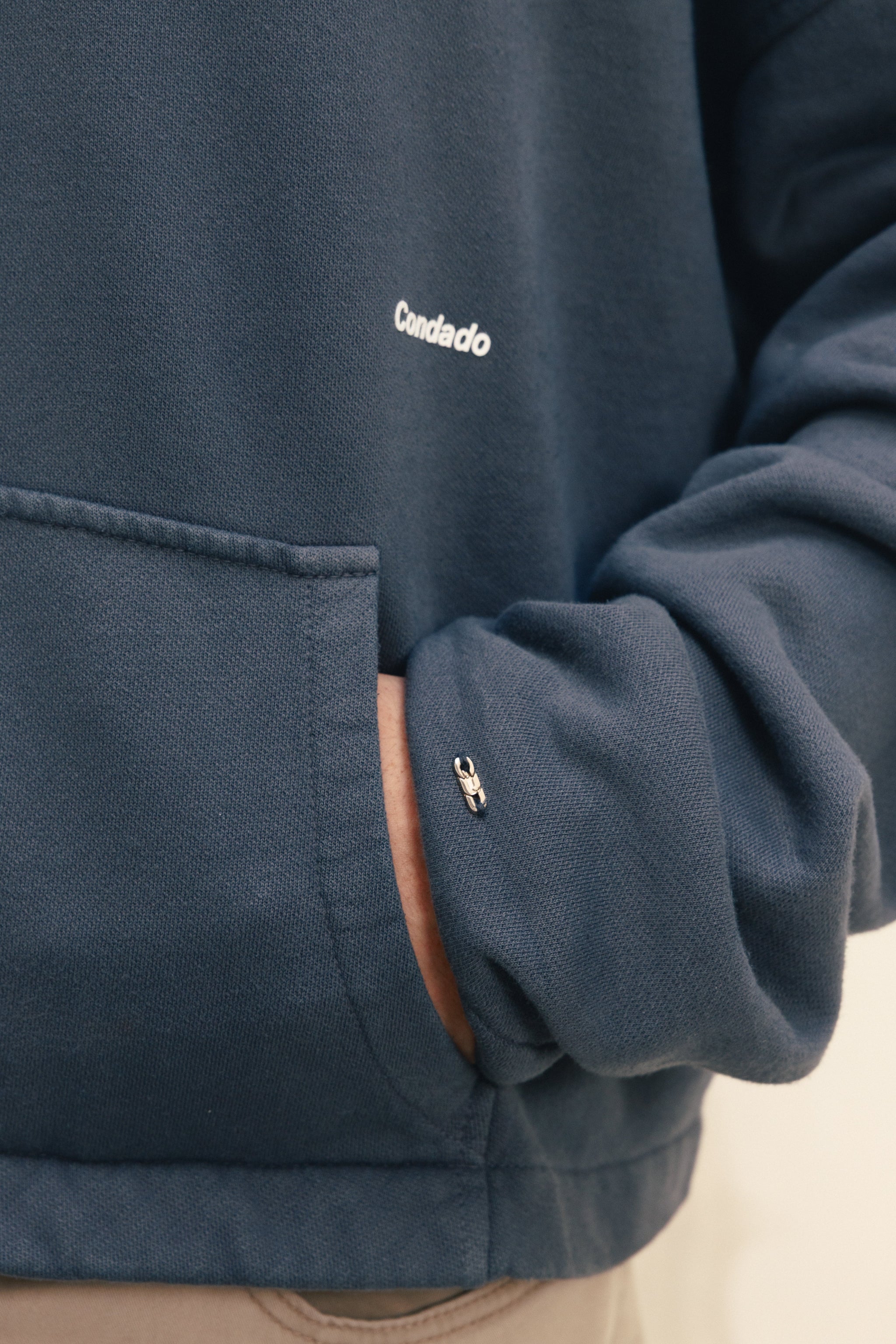 Crop Hoodie Storm | Blue